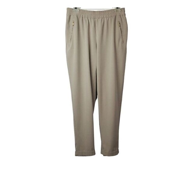 Chico's Pants Size Medium Tan Elastic Waist Pull On Pockets Stretch Corpcore - Picture 1 of 6